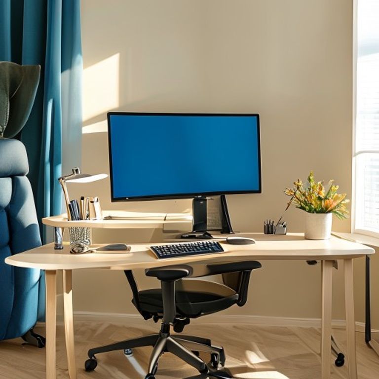 Ergonomisk arbetsplats med rätt stolhöjd och skärmposition
