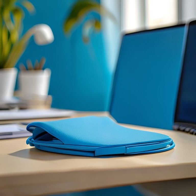 Skrivbord och stol justerad för ergonomisk arbetsställning